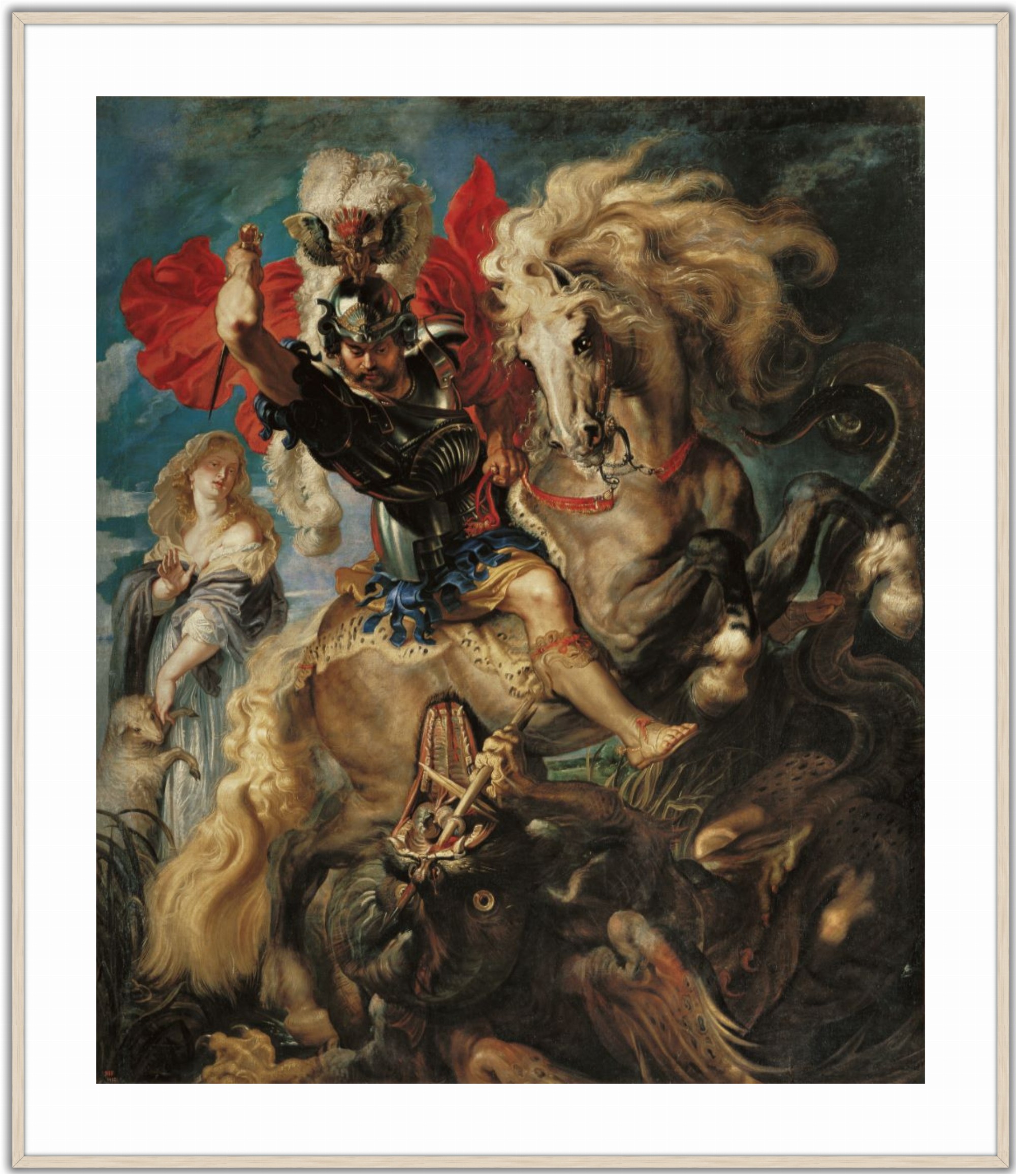 La lucha de san Jorge y el dragón