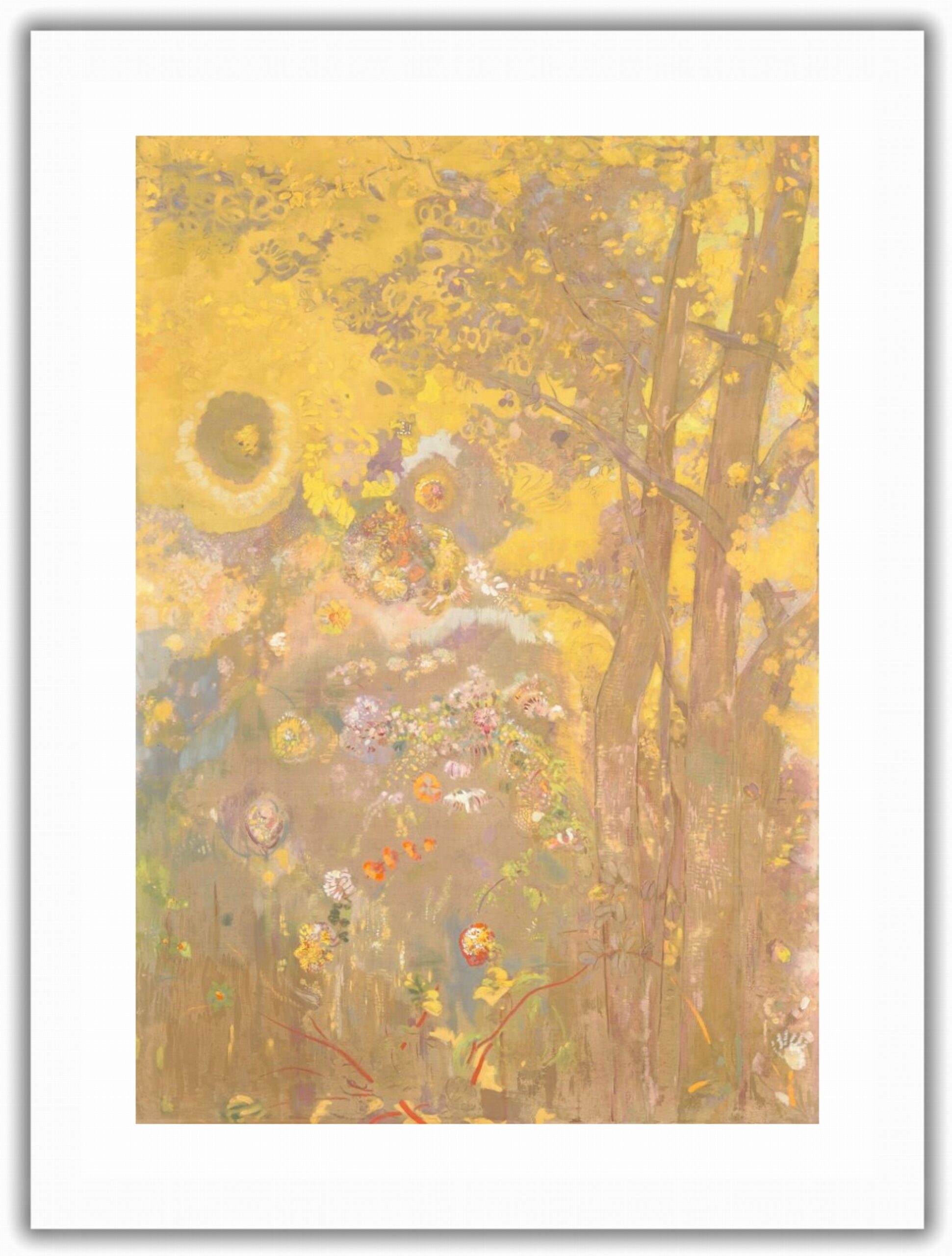 Arbre sur fond jaune