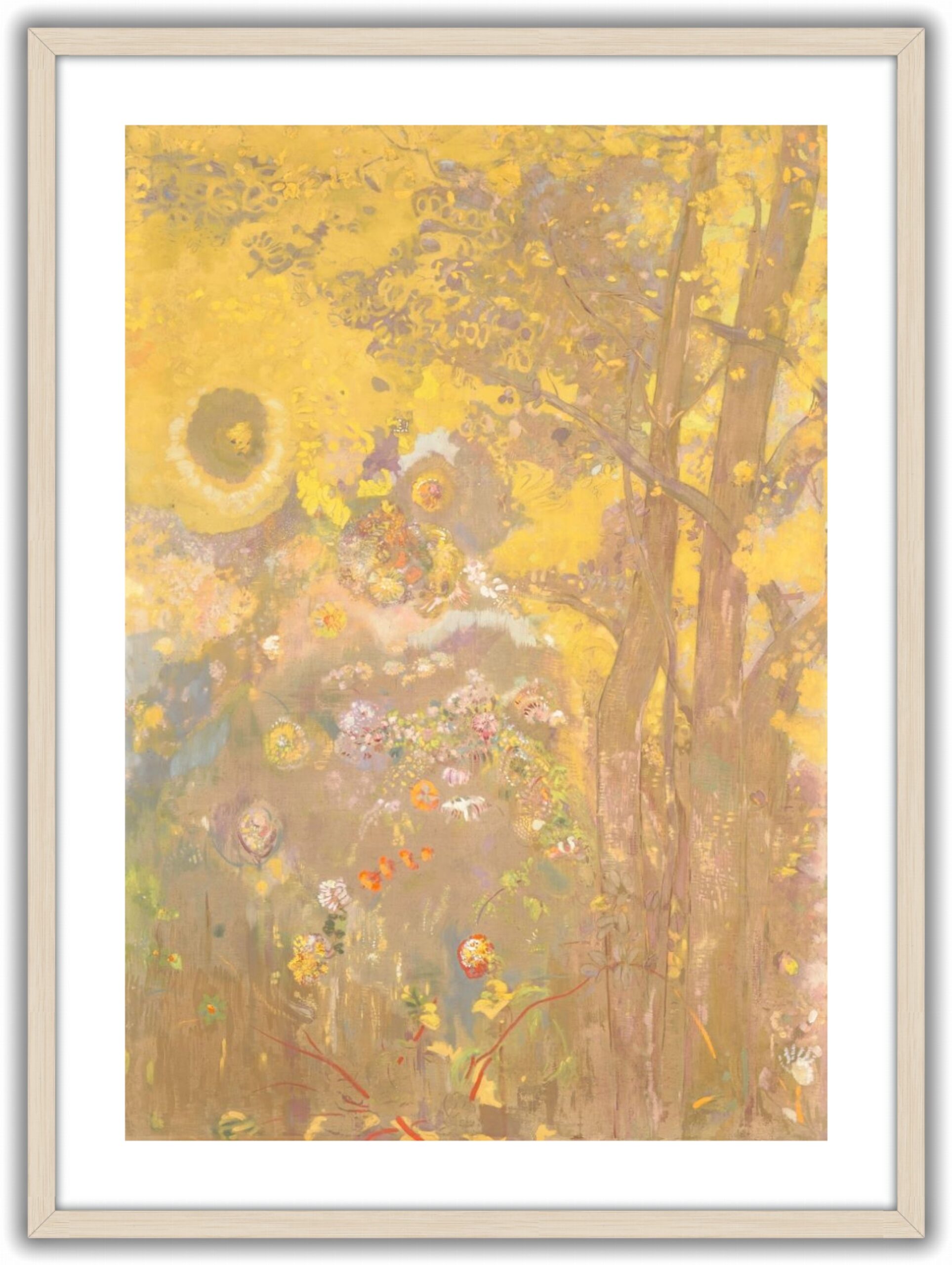 Arbre sur fond jaune
