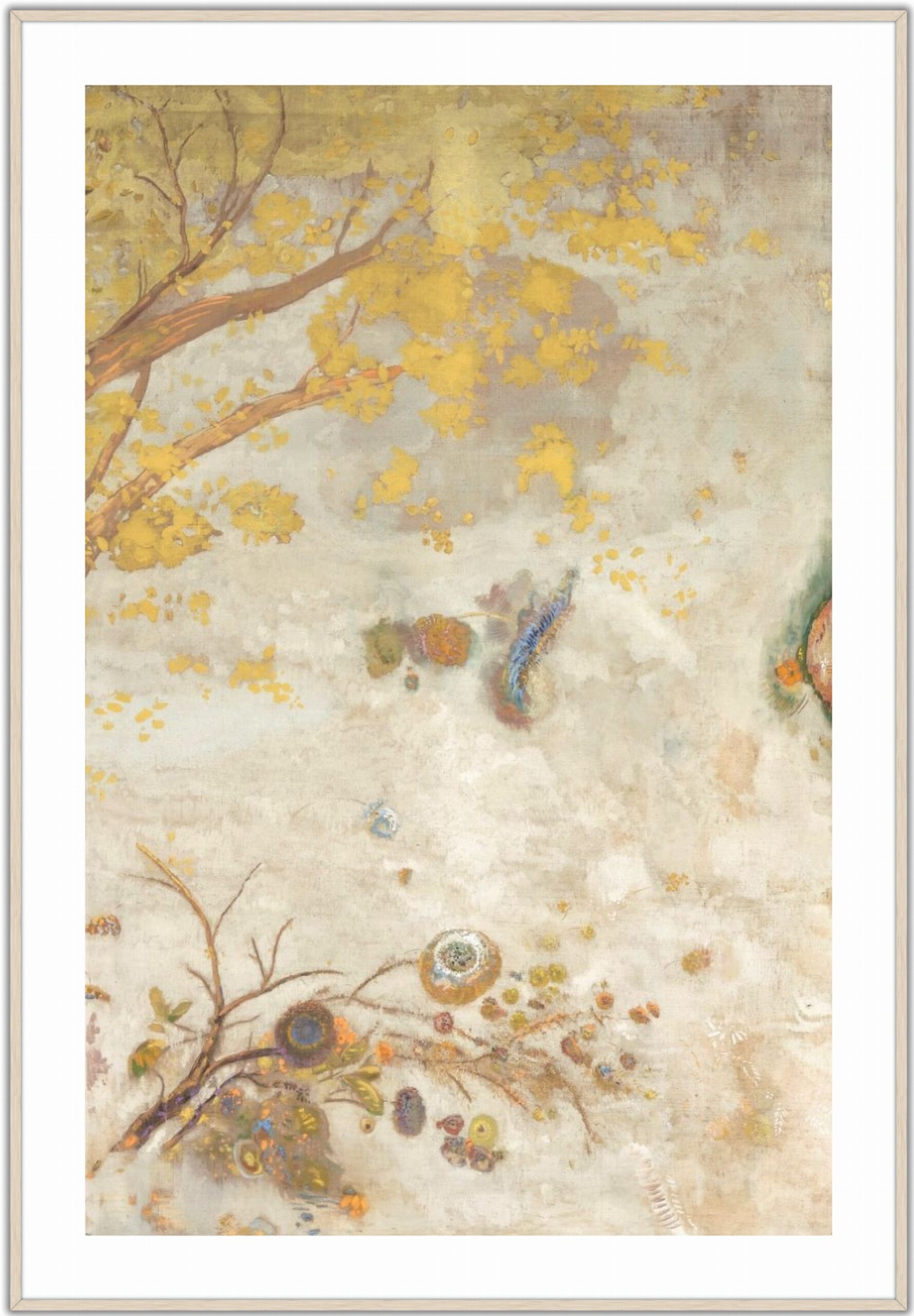 Décoration Domecy : la Branche fleurie jaune