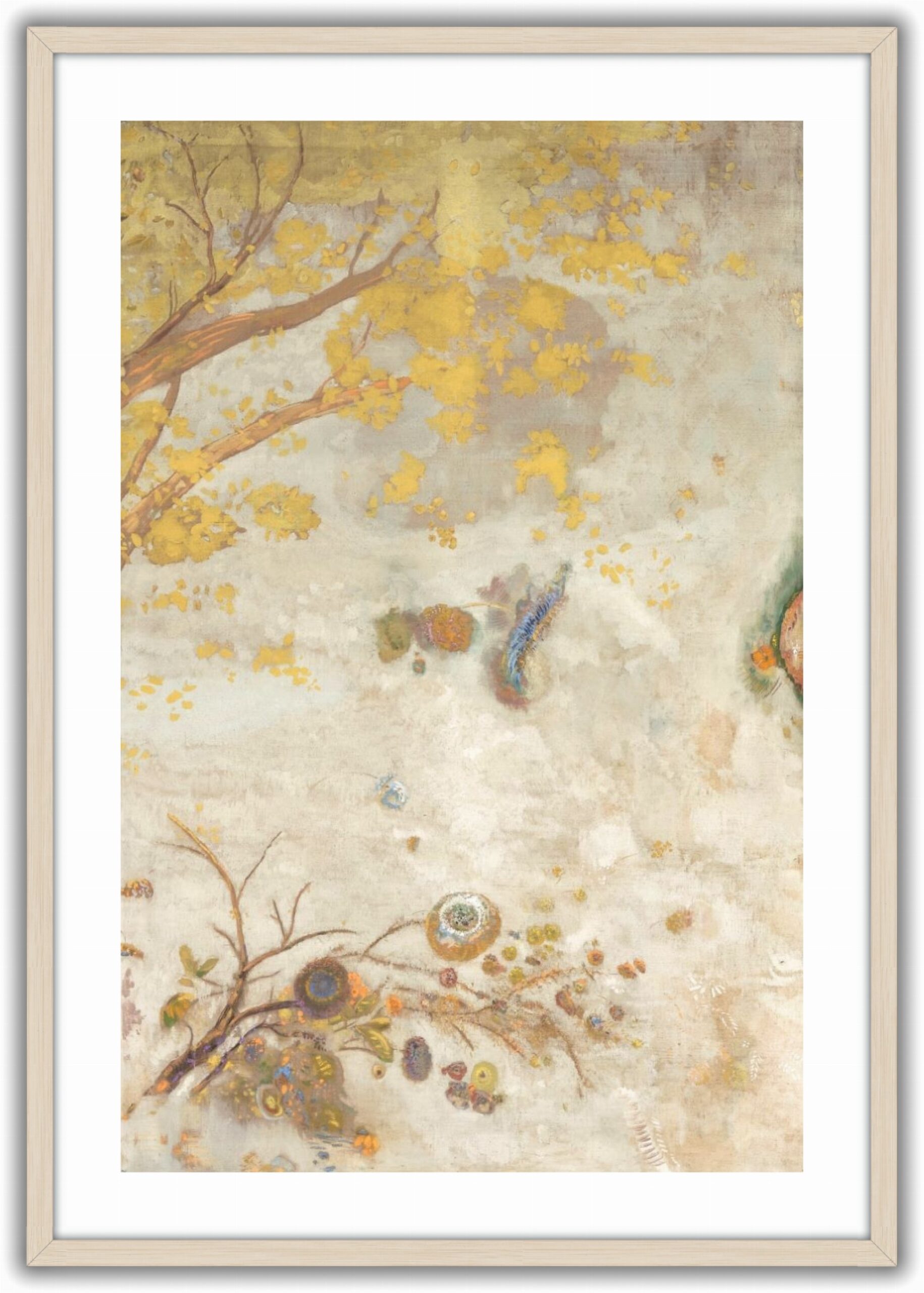 Décoration Domecy : la Branche fleurie jaune
