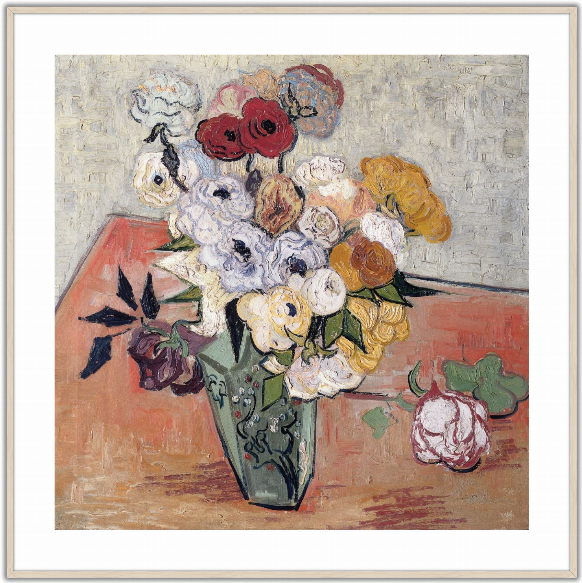 Roses et anémones