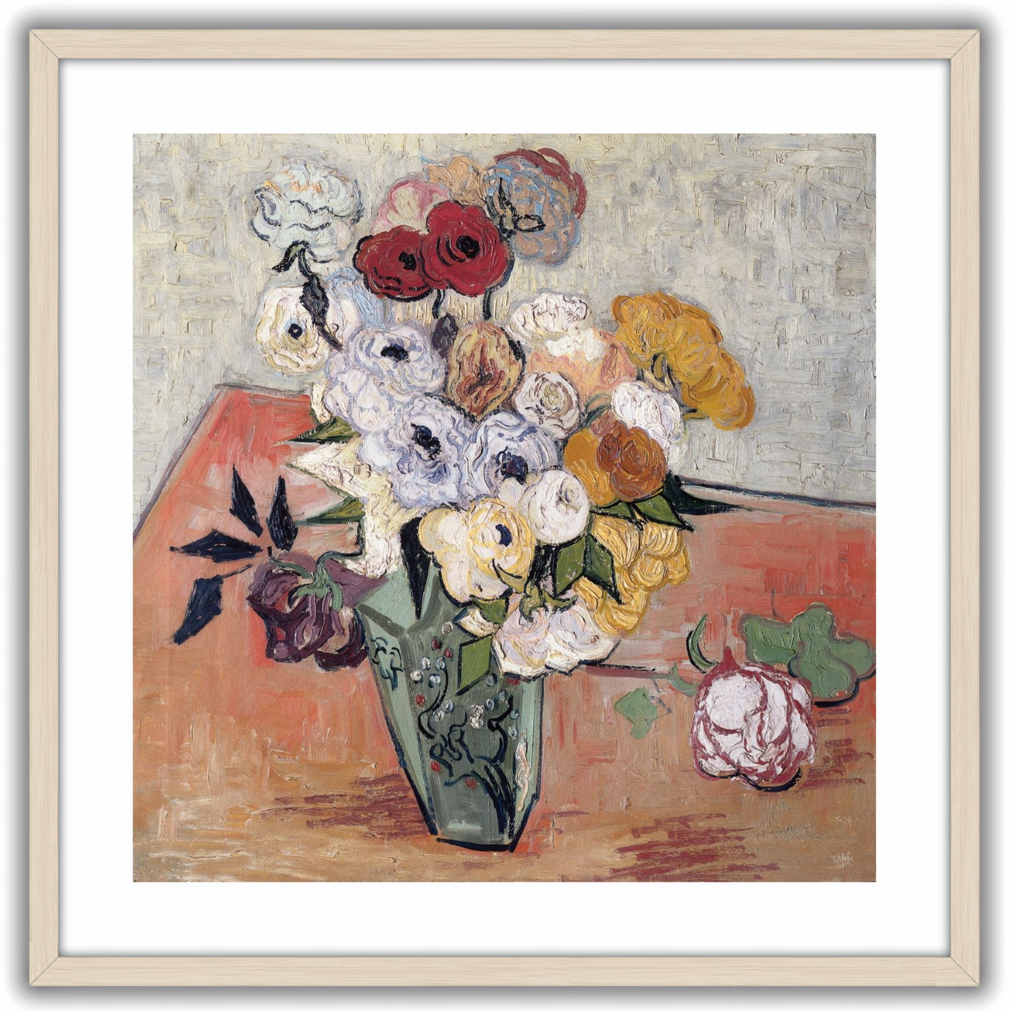 Roses et anémones
